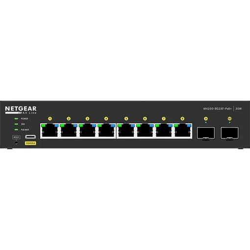 NETGEAR GSM4210PX-100EUS switch Gestionado L2/L3 Gigabit Ethernet (10/100/1000) En