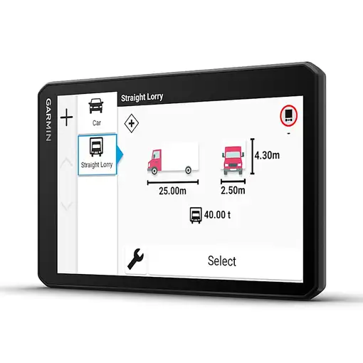 Garmin dēzl LGV720 navegador Fijo 17,6 cm (6.95") TFT Pantalla táctil 242 g Negro