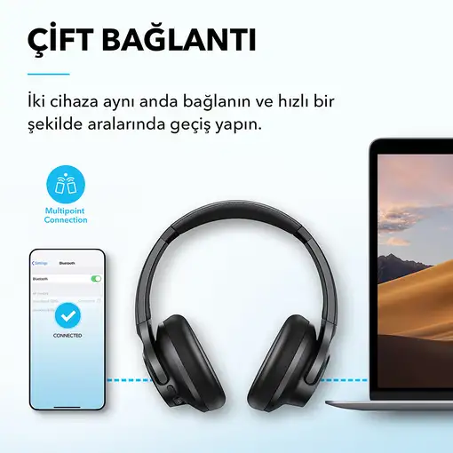 Soundcore A3004-Mavi Auriculares Alámbrico Diadema Llamadas/Música USB Tipo C Blue