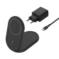 Belkin BoostCharge Auriculares, Smartphone Negro USB Cargador inalámbrico Carga rá