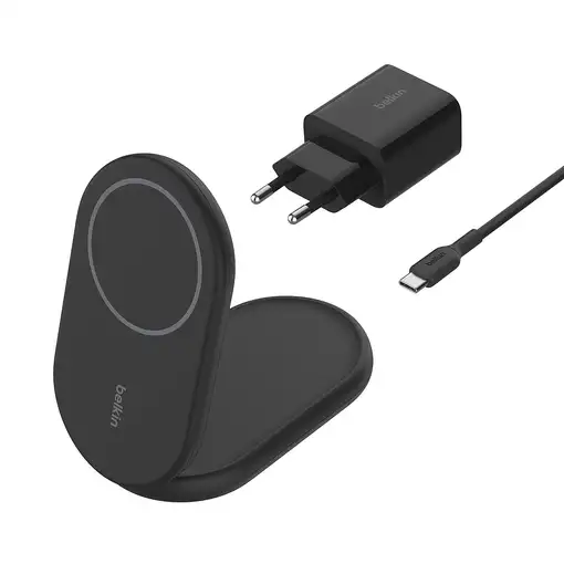 Belkin BoostCharge Auriculares, Smartphone Negro USB Cargador inalámbrico Carga rá
