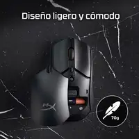 HyperX Pulsefire Haste 2 Core inalámbricos: ratón gaming (negro/negro)