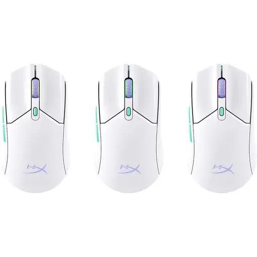 HyperX Pulsefire Haste 2 Core inalámbricos: ratón gaming (blanco/verde/púrpura)