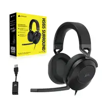 Corsair HS65 SURROUND Auriculares Alámbrico De mano Juego Carbono