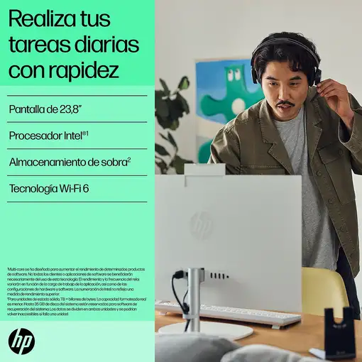 HP 24-cr0067ns Intel® Core™ i5 i5-1335U 60,5 cm (23.8") 1920 x 1080 Pixeles Pantal
