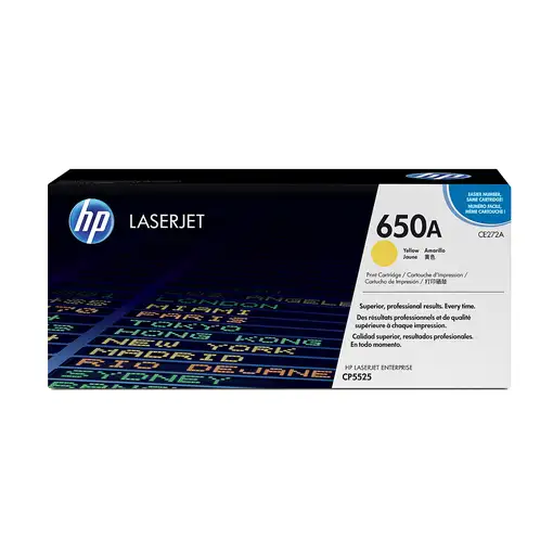 HP Cartucho de tóner original LaserJet 650A amarillo