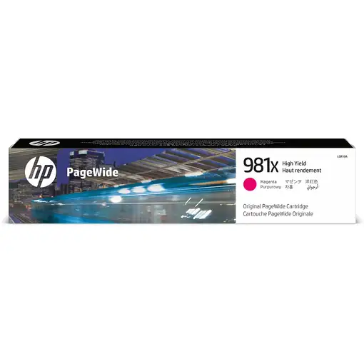 HP Cartucho magenta original PageWide 981X magenta de alto rendimiento