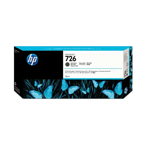HP Cartucho de tinta DesignJet 726 negro mate de 300 ml