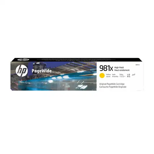 HP Cartucho original PageWide 981X amarillo de alto rendimiento