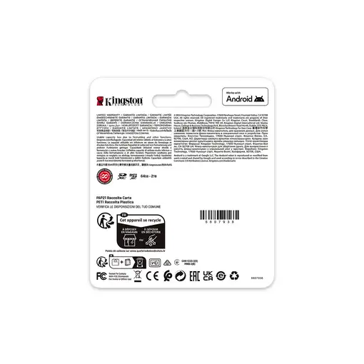 Kingston Technology Tarjeta microSDXC Canvas Go Plus Gen4 de 512 GB, 200 MB/s, A2