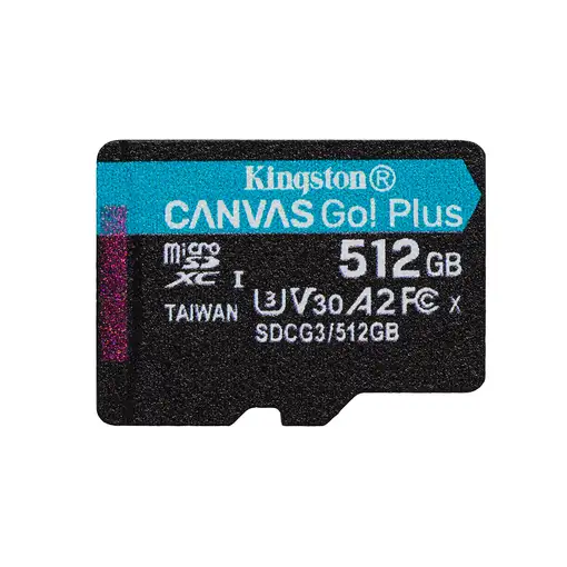 Kingston Technology Paquete de una tarjeta microSDXC Canvas Go Plus 170R A2 U3 V30