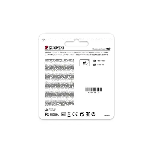 Kingston Technology Paquete de una tarjeta microSDXC Canvas Go Plus 170R A2 U3 V30