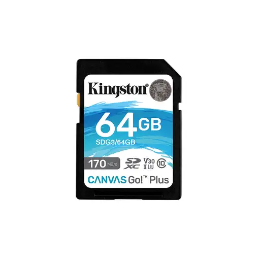 Kingston Technology Canvas Go! Plus Tarjeta SDXC Canvas Go Plus 170R C10 UHS-I U3