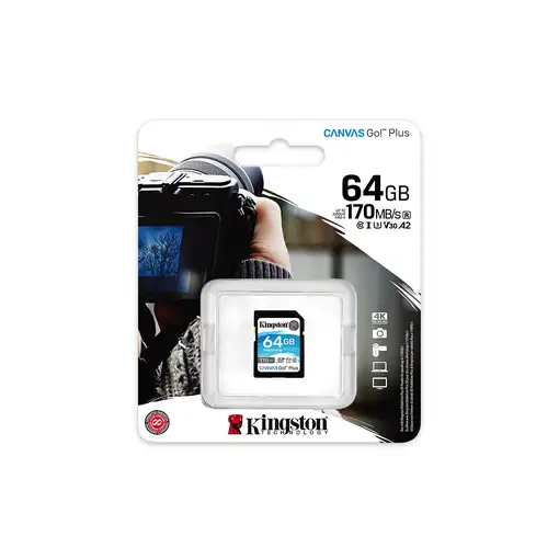 Kingston Technology Canvas Go! Plus Tarjeta SDXC Canvas Go Plus 170R C10 UHS-I U3