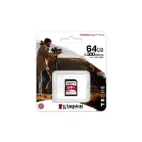 Kingston Technology 64GB Canvas React Plus SDXC UHS-II 300R/260W U3 V90 for Full H