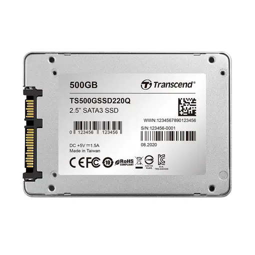 Transcend SSD220Q 500 GB 2.5" Serial ATA III QLC 3D NAND