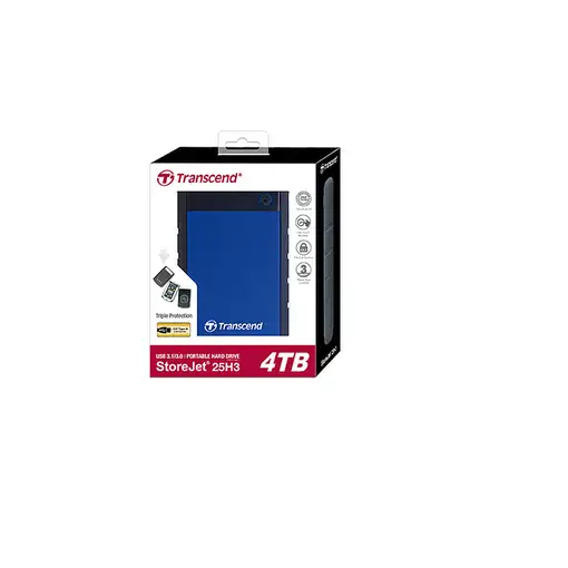 Transcend StoreJet 25H3 disco duro externo 4 TB 5400 RPM 2.5" USB 3.2 Gen 1 (3.1 G