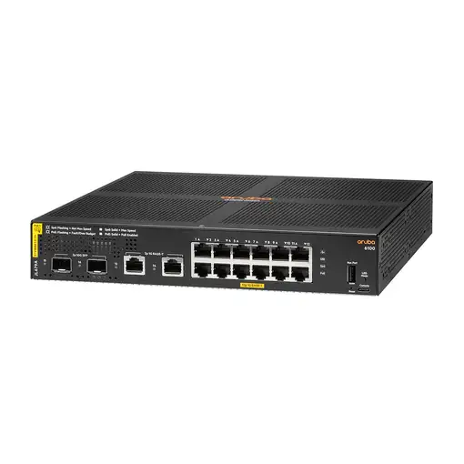 HPE Aruba Networking Aruba 6100 12G Class4 PoE 2G/2SFP+ 139W Gestionado L3 Gigabit