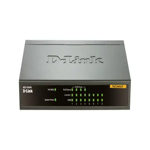 D-Link DES-1008PA switch No administrado Fast Ethernet (10/100) Energía sobre Ethe