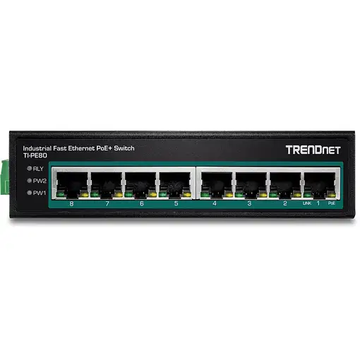 Trendnet TI-PE80 switch No administrado Fast Ethernet (10/100) Energía sobre Ether