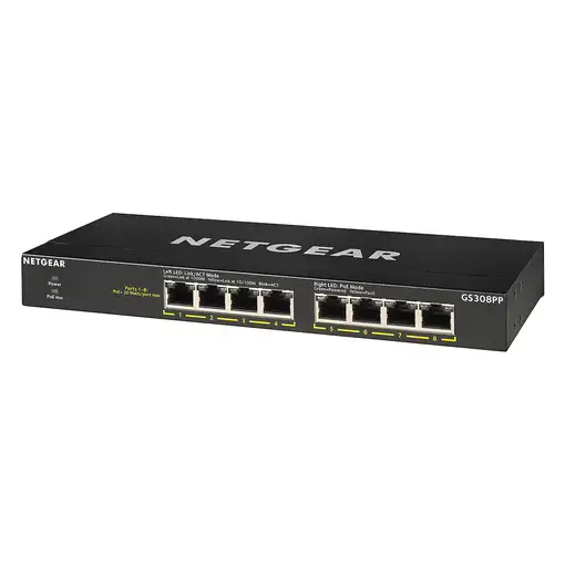 NETGEAR GS308PP No administrado Gigabit Ethernet (10/100/1000) Energía sobre Ether