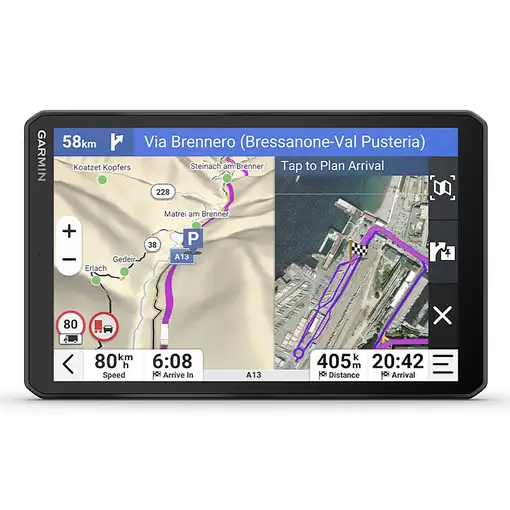 Garmin dēzl LGV820 navegador Fijo 20,3 cm (8") TFT Pantalla táctil 405 g Negro