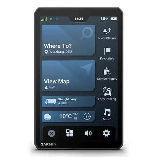 Garmin dēzl LGV820 navegador Fijo 20,3 cm (8") TFT Pantalla táctil 405 g Negro