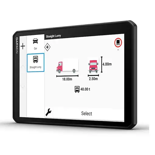 Garmin dēzl LGV820 navegador Fijo 20,3 cm (8") TFT Pantalla táctil 405 g Negro