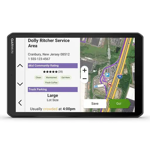 Garmin dēzl LGV820 navegador Fijo 20,3 cm (8") TFT Pantalla táctil 405 g Negro