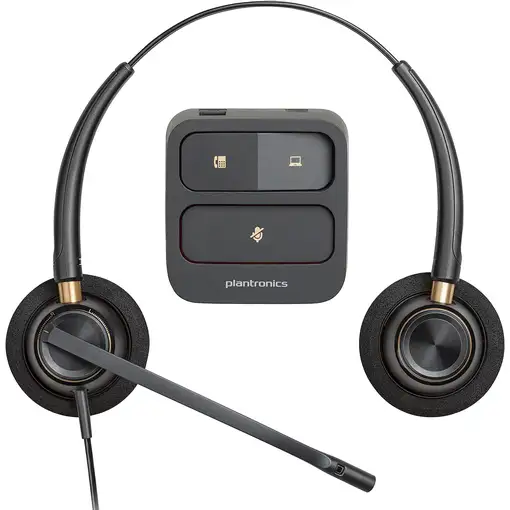 POLY Auriculares binaurales EncorePro 520 con desconexión rápida