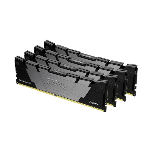 Kingston Technology FURY 64GB 3600MT/s DDR4 CL16 DIMM (Kit de 4) 1Gx8 Renegade Bla