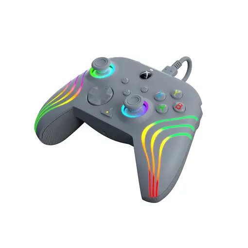 PDP Afterglow Wave Gris USB Gamepad Analógico/Digital PC, Xbox One, Xbox Series S,
