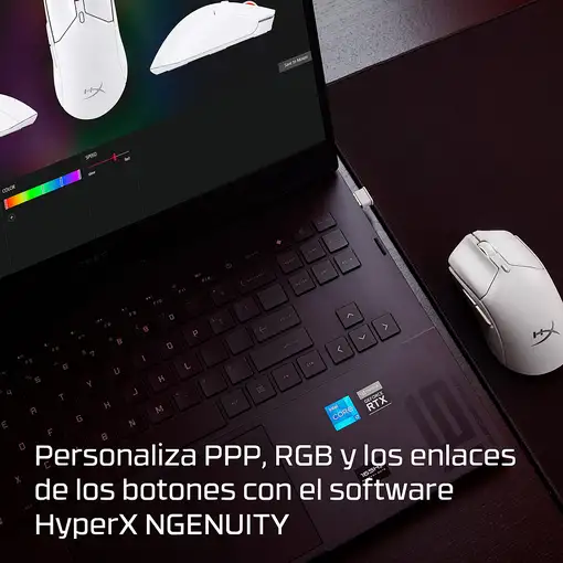 HyperX Pulsefire Haste 2 Mini: ratón gaming inalámbrico (blanco)