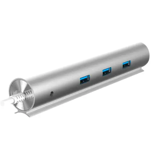 Woxter Hub 73 USB 3.2 Gen 1 (3.1 Gen 1) Type-A 5000 Mbit/s Plata