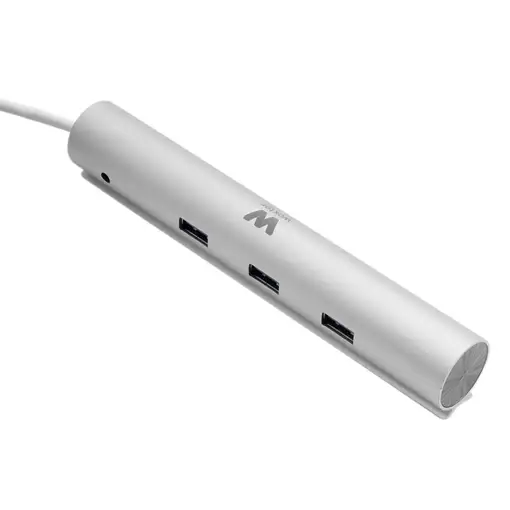 Woxter Hub 73 USB 3.2 Gen 1 (3.1 Gen 1) Type-A 5000 Mbit/s Plata