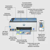 HP Smart Tank 5106 Inalámbrico All-in-One Color Impresora, Fotocopiadora, escáner