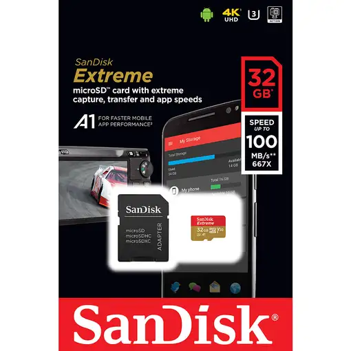 SanDisk Extreme 32 GB MicroSDHC UHS-I Clase 10