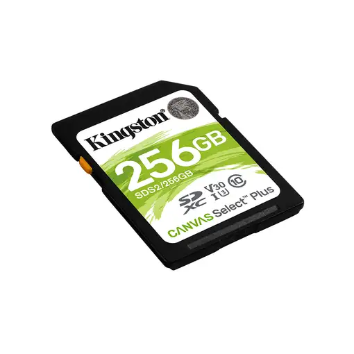 Kingston Technology Tarjeta SDXC Canvas Select Plus 100R C10 UHS-I U3 V30 de 256 G