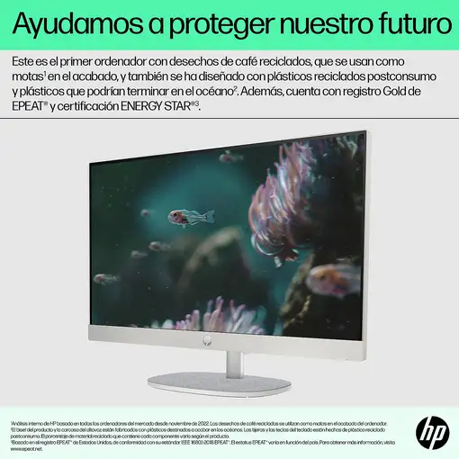 HP 24-cr0087ns Intel® Core™ i3 i3-1315U 60,5 cm (23.8") 1920 x 1080 Pixeles Pantal