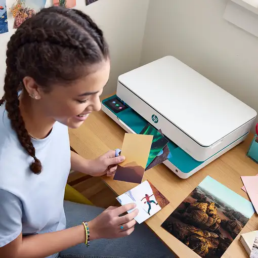 HP ENVY 6122e Inalámbrico All-in-One Color Impresora, Instant Ink; Impresión de fo