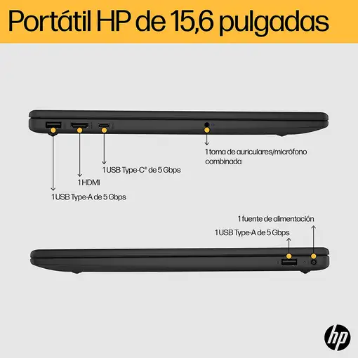 HP 15-fc0133ns AMD Ryzen™ 7 7730U Portátil 39,6 cm (15.6") Full HD 16 GB DDR4-SDRA