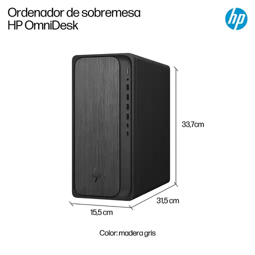 HP OmniDesk Desktop M02-0025ns PC AMD Ryzen™ 5 8500G 16 GB DDR5-SDRAM 1 TB SSD Win