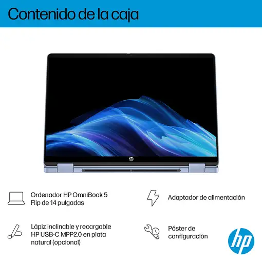 HP OmniBook 5 Flip 14-fp0022ns Intel Core 7 150U Portátil 35,6 cm (14") Pantalla t