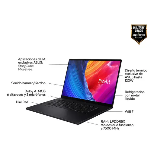 ASUS ProArt P16 OLED H7606WM-SC052W Copilot+ PC - Ordenador Portátil 16" WQUXGA (A