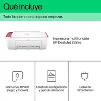 HP DeskJet 2823e Inalámbrico All-in-One Color Impresora, Fotocopiadora, escáner