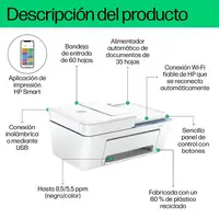 HP DeskJet 4222e Inalámbrico All-in-One Color Impresora, Servicio Instant Ink; Fot
