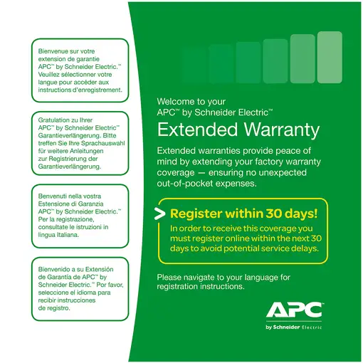 APC Service Pack 3 Year Extended Warranty 3 año(s)