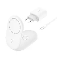 Belkin BoostCharge Auriculares, Smartphone Blanco USB Cargador inalámbrico Carga r