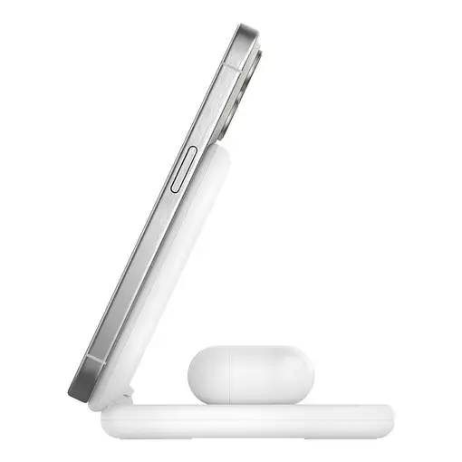 Belkin BoostCharge Auriculares, Smartphone Blanco USB Cargador inalámbrico Carga r