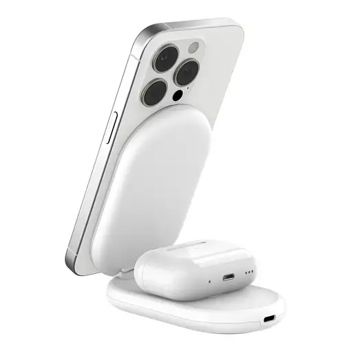 Belkin BoostCharge Auriculares, Smartphone Blanco USB Cargador inalámbrico Carga r